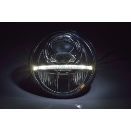 7" Nolden LED forlygte Del sort m. positionslys Mk1 2 stk