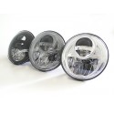 7" Nolden LED forlygte Chrom 2 stk RDL Mk2
