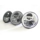 7" Nolden LED forlygte Chrom 2 stk RDL Mk2