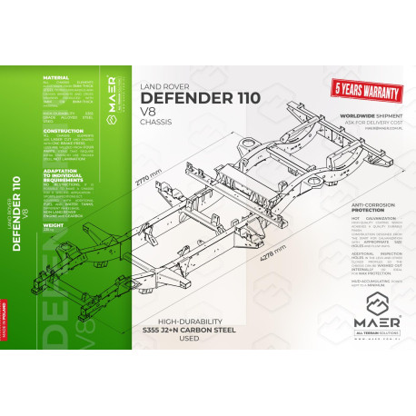 Maer Chassis Defender 110" V8