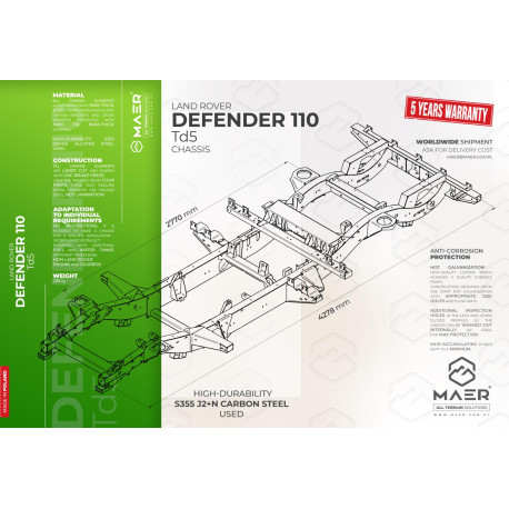 Maer Chassis Defender 110" TD5